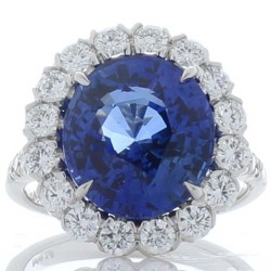 Platinum Sapphire Gemstone Ring