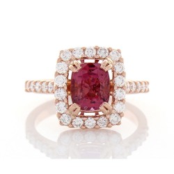 18K Rose Gold Sapphire Gemstone Ring