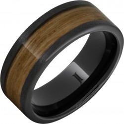 Barrel Aged™ Black Diamond Ceramic™ Ring with Single Malt Inlay and Stone Finish