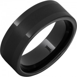 Black Diamond Ceramic™ Ring with Satin Center