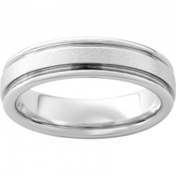 Sernium® Grooved Ring with Stone Finish