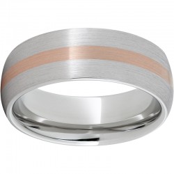 Serinium® Ring with 14K Rose Gold Inlay