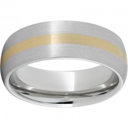 Serinium® Ring with 14K Yellow Gold Inlay