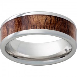 Islander - Serinium® Tiger Koa Wood Inlay Ring