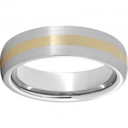 Serinium® Ring with 14K Gold Inlay and Satin Finish