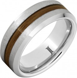 Barrel Aged™ Serinium® Ring with Rye Whiskey Wood Inlay