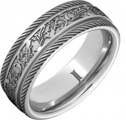 Serinium® Latigo Pattern Ring with Rope Edges