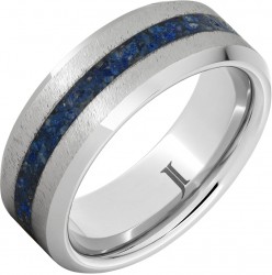 Western Heritage™ Serinium® Ring with Lapis Lazuli Inlay and Grain Finish
