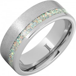 Serinium® Ring with Opal Inlay and Stone Finish
