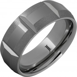 Rugged Tungsten Beveled Dome Ring