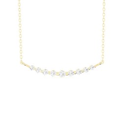 Yellow Gold Diamond Necklace  0.51 CT