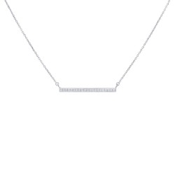 White Gold Diamond Necklace  0.15 CT