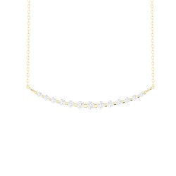 Yellow Gold Diamond Necklace  0.77 CT