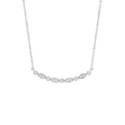 White Gold Diamond Necklace  0.20 CT