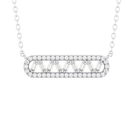 White Gold Diamond Necklace  0.31 CT