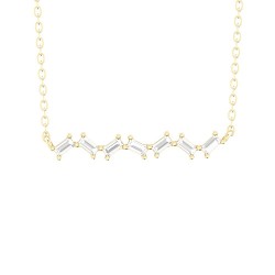 Yellow Gold Diamond Necklace  1/4 CT