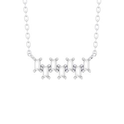 White Gold Diamond Necklace  0.29 CT