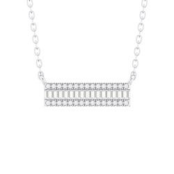 White Gold Diamond Necklace  1/4 CT