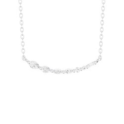 White Gold Diamond Necklace  0.22 CT