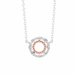 White Gold Diamond Necklace  0.26 CT