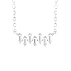 White Gold Diamond Necklace  0.19 CT