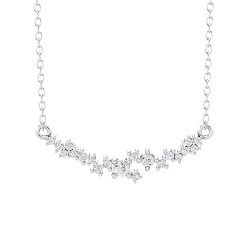 White Gold Diamond Necklace  0.26 CT