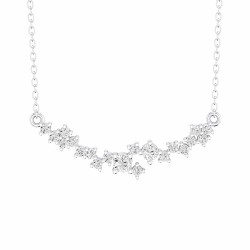 White Gold Diamond Necklace  0.51 CT