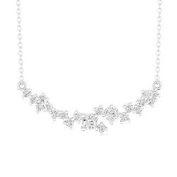 White Gold Diamond Necklace  1.02 CT
