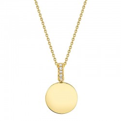 0.02ct 14k Yellow Gold Diamond Necklace