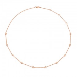 0.54ct 14k Rose Gold 18" Diamonds By The Yard Chain