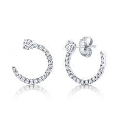 0.93ct 14k White Gold Diamond Earring