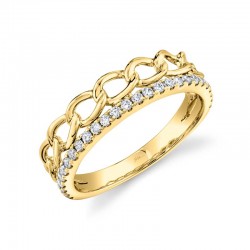 0.28ct 14k Rose Gold Diamond Link Ring