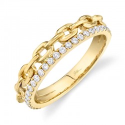 0.25ct 14k Yellow Gold Diamond Link Ring