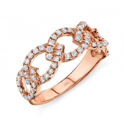 0.61ct 14k Rose Gold Diamond Link Ring