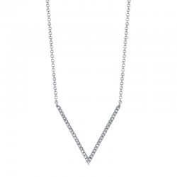 0.12ct 14k White Gold Diamond Necklace
