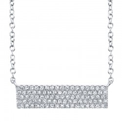 0.25ct 14k White Gold Diamond Pave Necklace