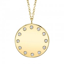 0.09ct 14k Yellow Gold Diamond Necklace