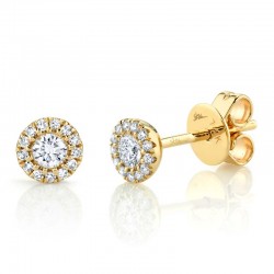 0.24ct 14k Yellow Gold Diamond Stud Earring