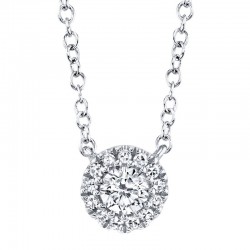 0.14ct 14k White Gold Diamond Necklace