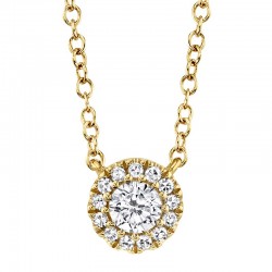 0.14ct 14k Yellow Gold Diamond Necklace