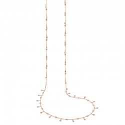 1.85ct 14k Rose Gold Diamond Shaker Necklace