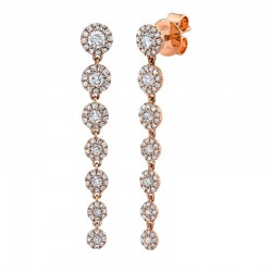 0.80ct 14k Rose Gold Diamond Earring