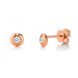 0.22ct 14k Rose Gold Diamond Stud Earring