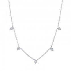 0.19ct 14k White Gold Diamond Necklace