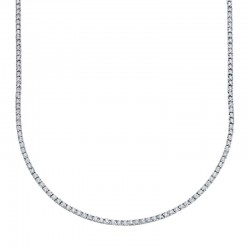 3.96ct 14k White Gold Diamond Tennis Necklace