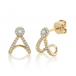0.20ct 14k Yellow Gold Diamond Earring