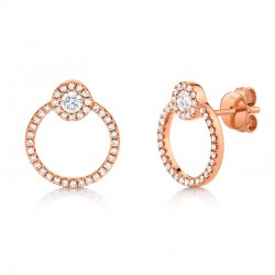 0.39ct 14k Rose Gold Diamond Earring