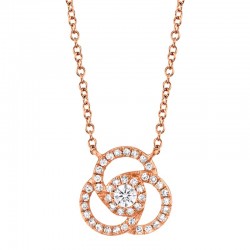 0.20ct 14k Rose Gold Diamond Necklace