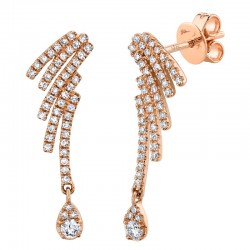 0.40ct 14k Rose Gold Diamond Earring