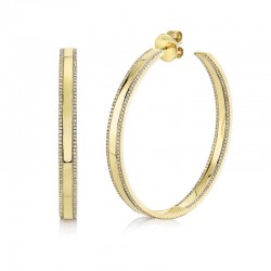 1.66Ct 14k Yellow Gold Diamond Hoop Earring